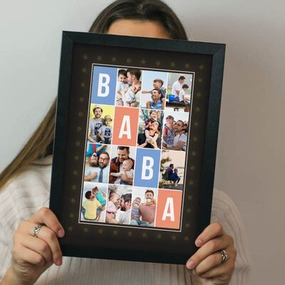 12 Fotoğraflı Babalara Özel Işıklı Çerçeve - 3