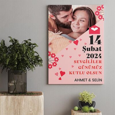 14 Şubat Hediyesi Romantik Kanvas Tablo - 1