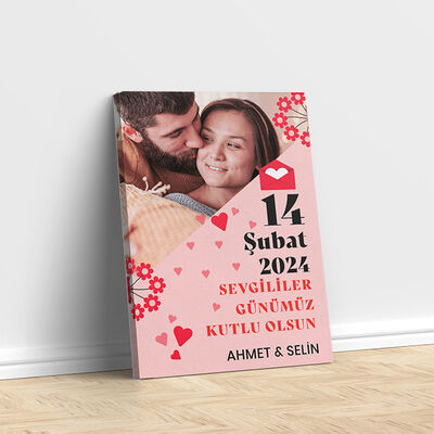 14 Şubat Hediyesi Romantik Kanvas Tablo - 2