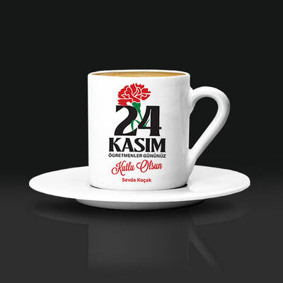 24 Kasım Öğretmene Hediye Kahve Fincanı - 1