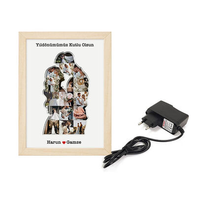 3D Kabartmalı Işıklı ve 16 Fotoğraflı Çerçeve - 2