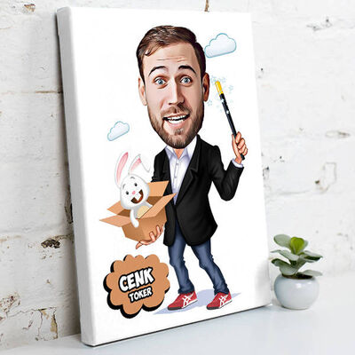 Abra Kadabra Karikatürlü Kanvas Tablo - 1