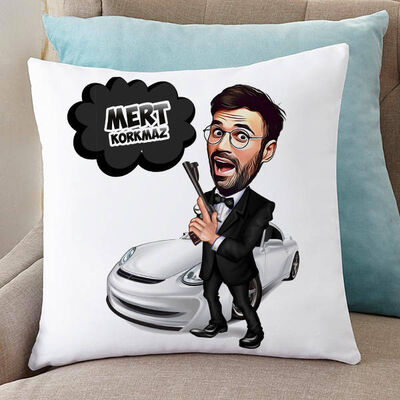 Ajan Bond Karikatürlü Yastık - 1