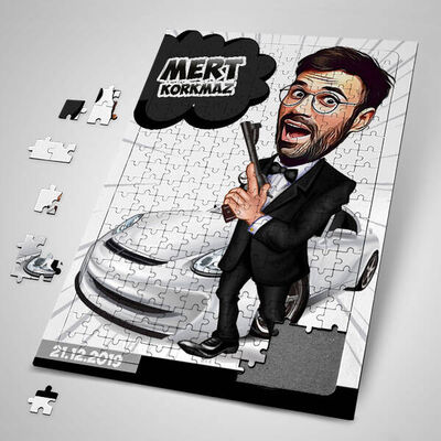 Ajan Karikatürlü Puzzle - 1
