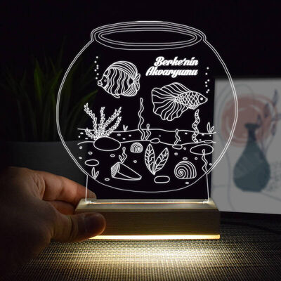 Akvaryum Tasarımlı 3d Led Lamba - 1