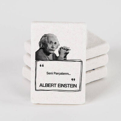 Albert Einstein Esprili Taş Buzdolabı Magneti - 1