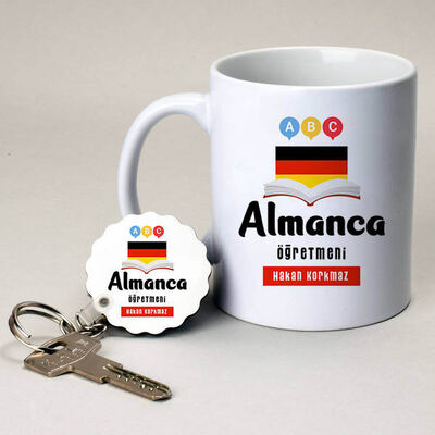 Almanca Öğretmenlerine Hediye Kupa ve Anahtarlık - 1