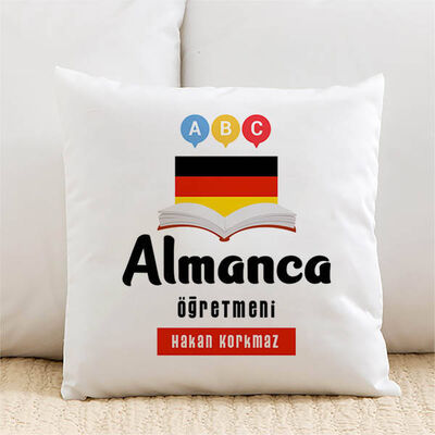 Almanca Öğretmenlerine Özel İsimli Yastık - 1
