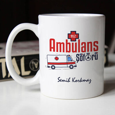 Ambulans Şoförleri İçin Hediyelik Kupa Bardak - 1
