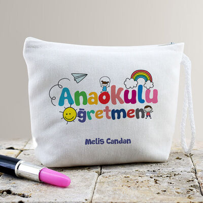 Anaokulu Öğretmenine Hediye Makyaj Çantası - 1