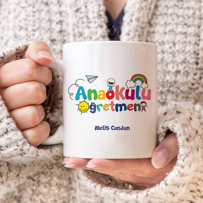 Anaokulu Öğretmenlerine Özel Kupa Bardak - 1