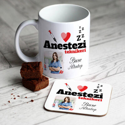 Anestezi Uzmanlarına Özel Kupa ve Bardak Altlığı - 1