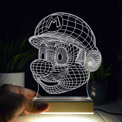 Animasyon Karakteri Tasarımlı 3d Led Lamba - 3