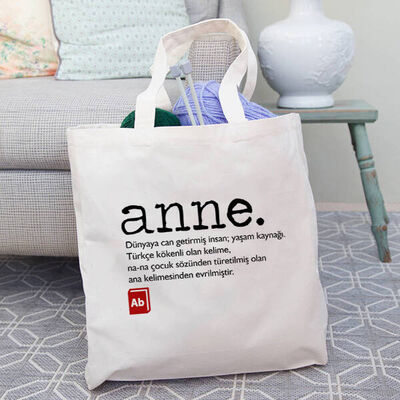 Anne Tanımlı Bez Çanta - 1