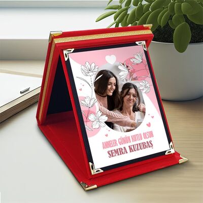 Annelerin En Güzeli Fotoğraflı ve Mesajlı Plaket - 2