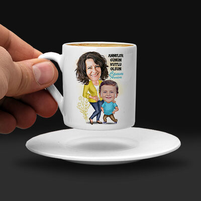 Annem ve Ben Karikatürlü Kahve Fincanı - 2