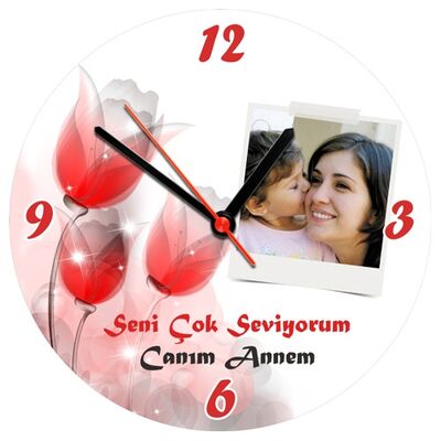 Annemi Çok Seviyorum Duvar Saati - 1
