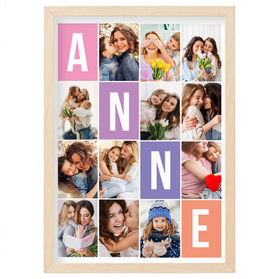 Anneye Hediye 12 Fotoğraflı Resim Çerçevesi - 3