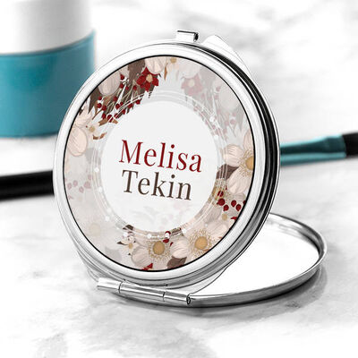 Anneye Hediye İsme Özel Makyaj Aynası - 1