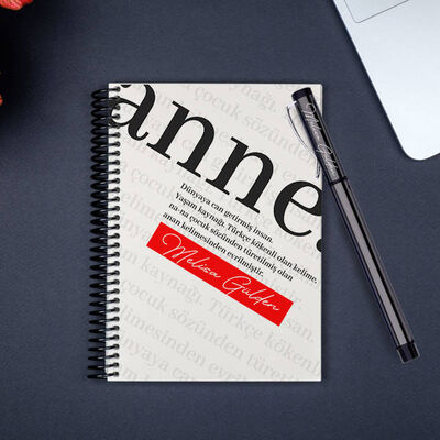 Anneye Hediye Kişiye Özel Defter ve Kalem - 1