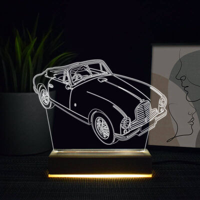 Antika Araba Tasarımlı 3d Led Lamba - 1