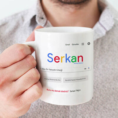 Arama Motoru İsme Özel Sihirli Kupa Bardak - 2