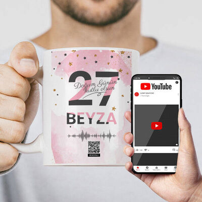 Arkadaşa Hediye Doğum Günü Ses İzi Bardak - 1