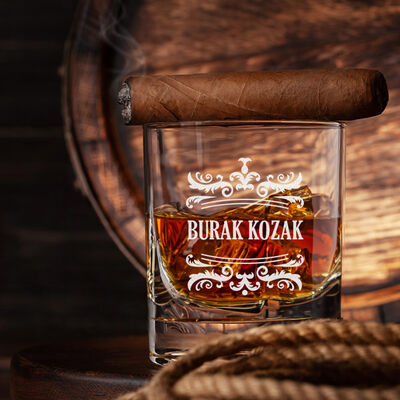 Arkadaşa Hediyelik Premium İsimli Viski Bardağı - 1