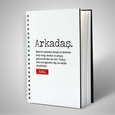 Arkadaşa Özel İsimli Defter - 1