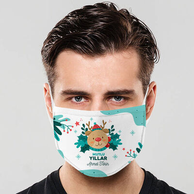 Arkadaşa Yılbaşı Hediyesi İsimli Maske - 1