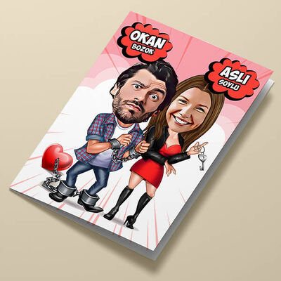 Artık Benim Esirimsin Karikatürlü Tebrik Kartı - 1