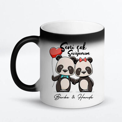 Aşıklara Özel Panda Kupa Bardak - 4
