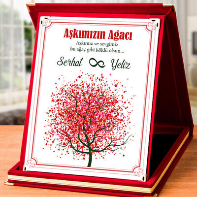Aşk Ağacımız Romantik Plaket - 1
