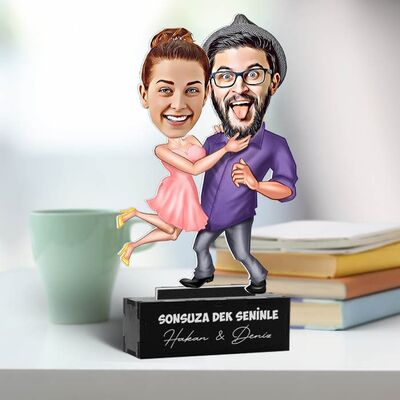 Aşk Bize Benzer Karikatürlü Biblo - 2