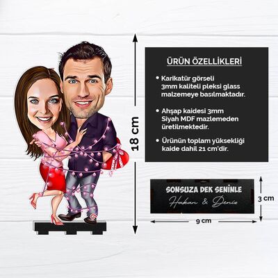 Aşk Sarhoşları Karikatürlü Biblo - 6