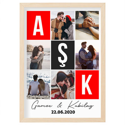 Aşk Temalı Sevgiliye Hediye Resim Çerçevesi - 1