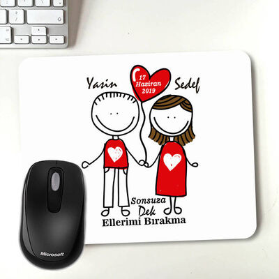 Aşka Kanatlanalım Kişiye Özel Mousepad - 1