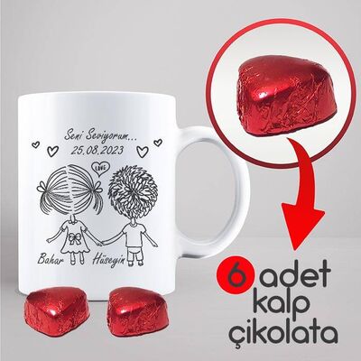 Aşkıma Seni Seviyorum Kupa ve Çikolata - 2
