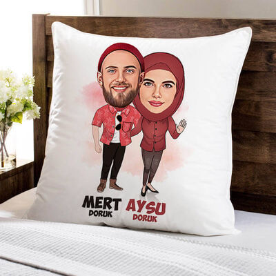 Aşkımızın Halleri Karikatürlü Yastık - 1