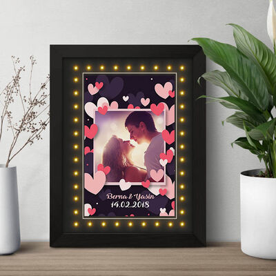 Aşkımızın Romantik Portresi Işıklı Çerçeve - 4