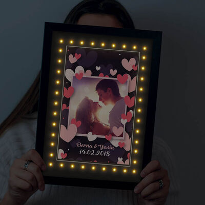 Aşkımızın Romantik Portresi Işıklı Çerçeve - 5