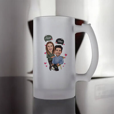 Aşkına Güven Karikatürlü Bira Bardağı - 4