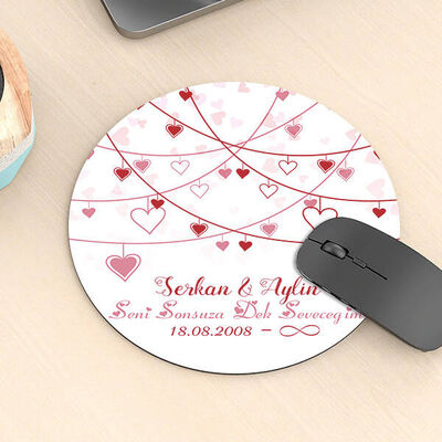 Aşkla Geçen Günlerimiz Yuvarlak Mousepad - 1