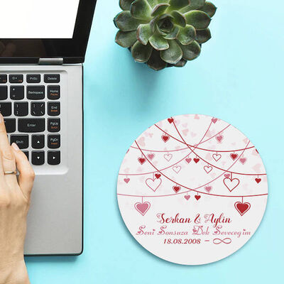 Aşkla Geçen Günlerimiz Yuvarlak Mousepad - 4