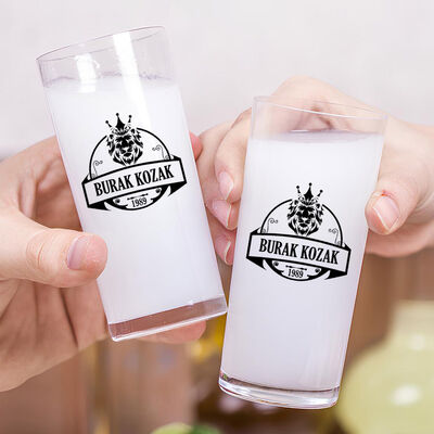 Aslan Figürlü Hediyelik Tasarım İkili Rakı Bardağı - 2
