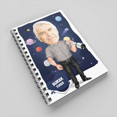 Astronomi Meraklısı Karikatürlü Defter - 1