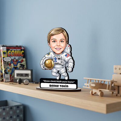 Astronot Temalı Erkek Çocuk Karikatürlü Biblo - 1