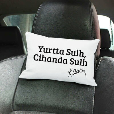 Atatürk Özdeyişleri Araç Koltuk Yastığı - 1