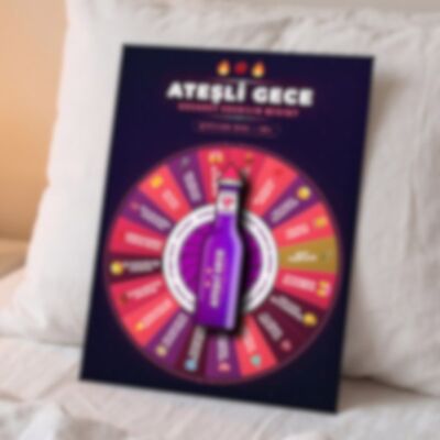 Ateşli Gece Erotik Çiftlere Özel Şişe Çevirme Yatak Oyunu - 1