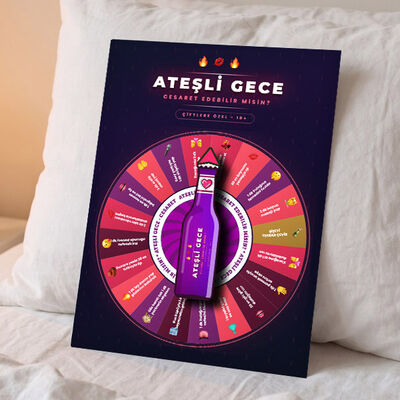 Ateşli Gece Erotik Çiftlere Özel Şişe Çevirme Yatak Oyunu - 2